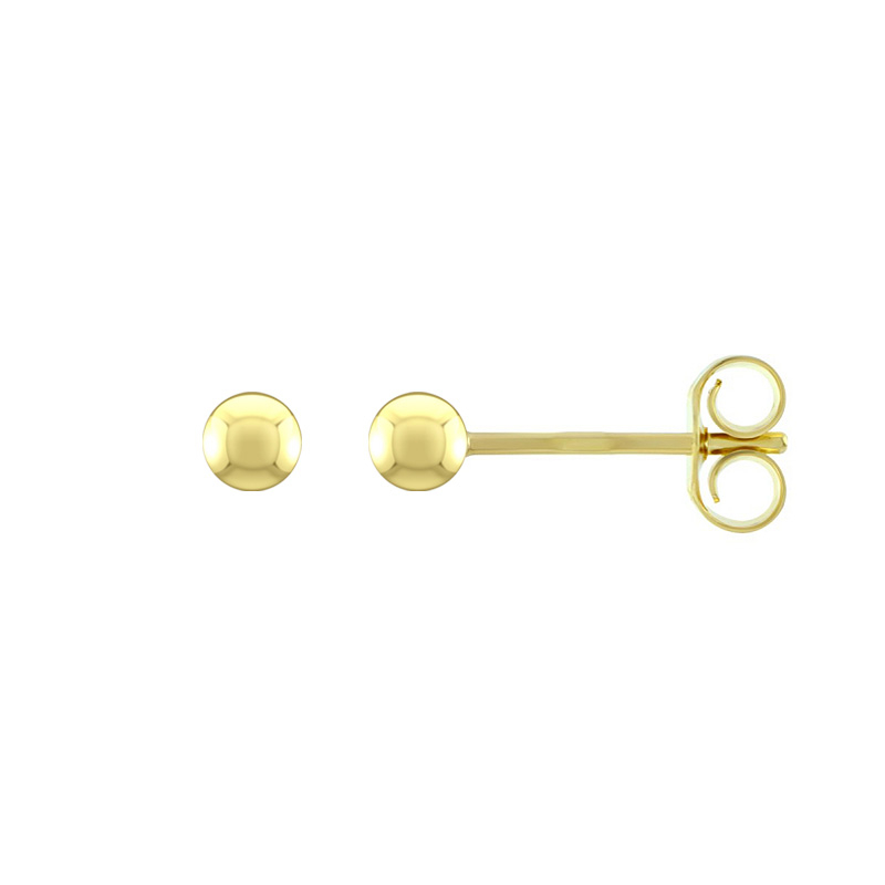 Boucles d'oreilles puces boules 4mm or 750/1000 jaune - puces - edora Boucles d'oreilles puces boules 4mm or 750/1000 jaune - puces - edora