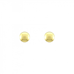Boucles d'oreilles femme puces boules or 750/1000 jaune - puces - edora - 2
