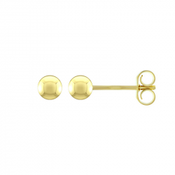 Boucles d'oreilles femme puces boules or 750/1000 jaune - puces - edora - 0