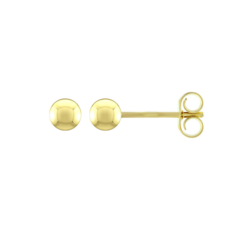 Boucles d'oreilles femme puces boules or 750/1000 jaune - puces - edora