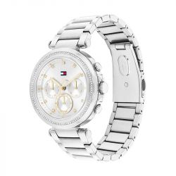 Montre chronographe femme tommy hilfiger emily acier argenté - chronographes - edora - 1