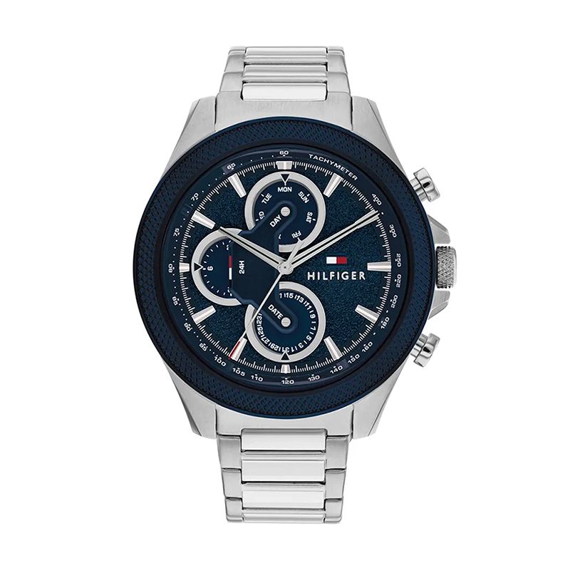 Montre chronographe homme tommy hilfiger clark acier argenté - chronographes - edora