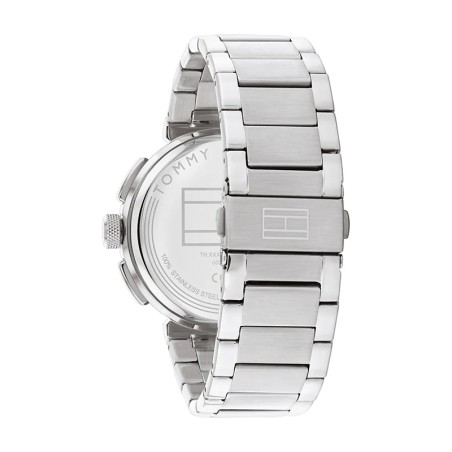 Montre chronographe homme tommy hilfiger lorenzo vert acier argenté – chronographes