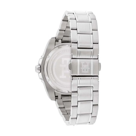 Montre homme tommy hilfiger th85 gmt noir acier argenté – analogiques