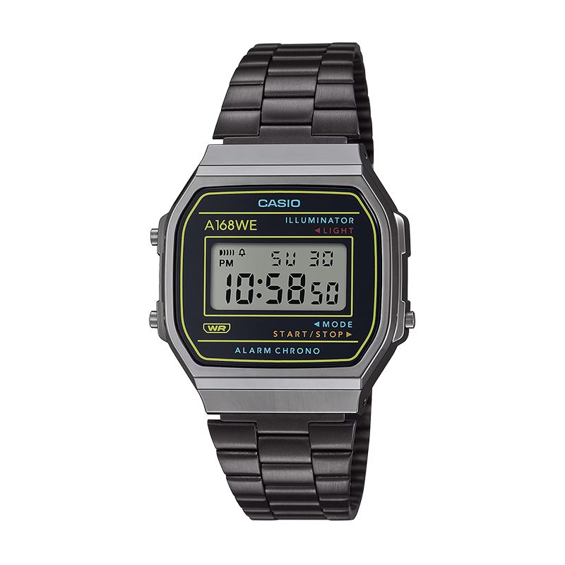 Montre digitale mixte casio iconic acier noir - digitales - edora