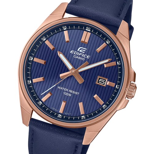 Montre Homme CASIO EDIFICE CLASSIC Cuir Bleu