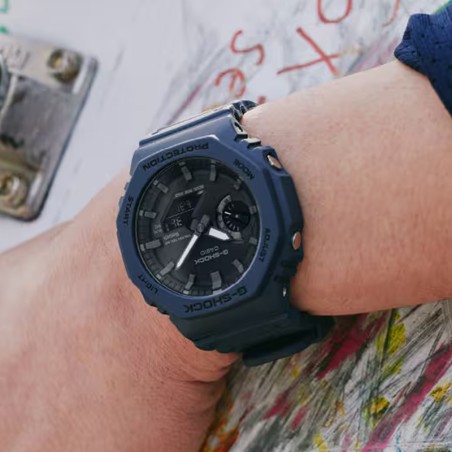 Montre connectée ana-digitale homme g-shock résine bleue – connectées