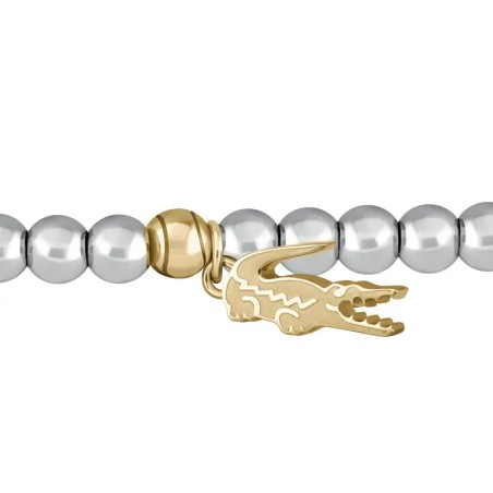 Bracelet femme 16.5cm lacoste orbe boules acier bicolore – bracelets femme