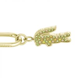 Boucles d'oreilles femme pendantes lacoste crocodile acier doré - pendantes - edora - 2
