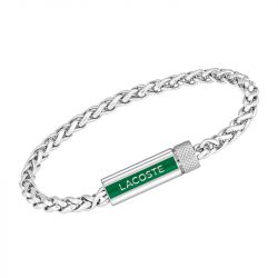 Bracelet homme 19cm lacoste spelt acier argenté - plus-de-bracelets-hommes - edora - 1