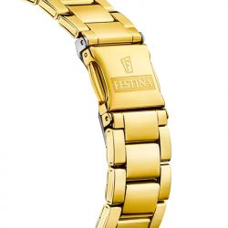 Montre femme festina boyfriend champagne acier doré - analogiques - edora - 3