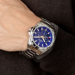Montre homme festina multifunction collection bleu acier argenté - analogiques - edora - 1