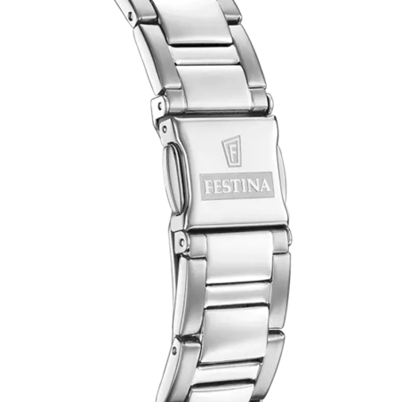 Montre chronographe femme festina boyfriend ivory acier argenté – montres sport