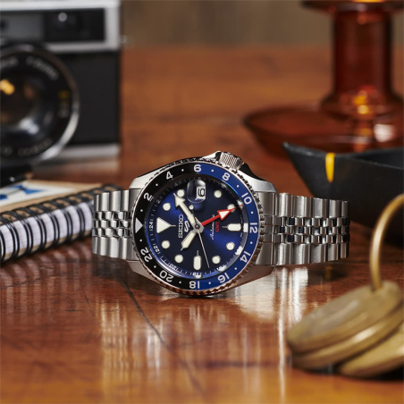 Montre automatique homme seiko 5  bleu acier argenté – automatiques