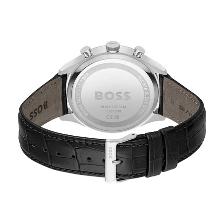 Montre chronographe homme boss gregor cuir noir – chronographes