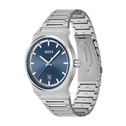 Montre homme boss candor bleu acier argenté - analogiques - edora - 1