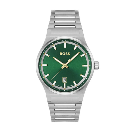 Montre Homme BOSS CANDOR VERT Acier Argenté