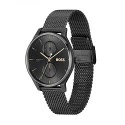 Montre homme boss tyler noir acier noir - analogiques - edora - 1