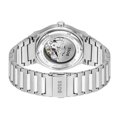 Montre automatique homme boss candor noir acier argenté – automatiques