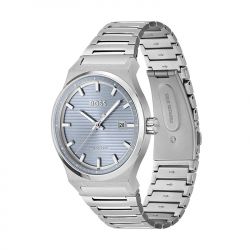 Montre automatique homme boss candor bleu acier argenté - automatiques - edora - 1