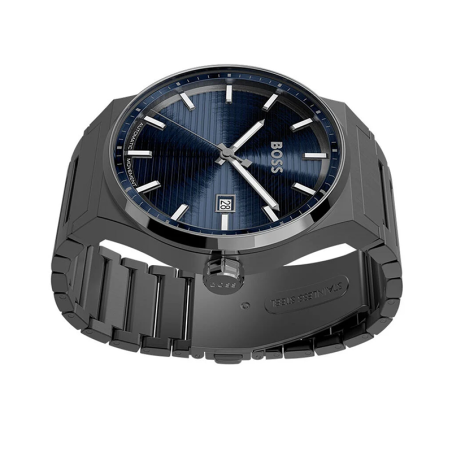 Montre automatique homme boss candor bleu acier noir – automatiques