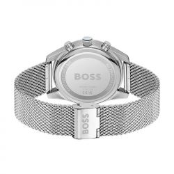 Montre chronographe homme boss skytraveller bleu acier argenté - chronographes - edora - 2