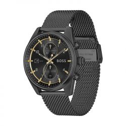 Montre chronographe homme boss skytraveller noir acier noir  - chronographes - edora - 1