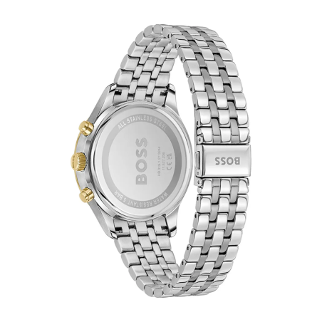 Montre chronographe homme boss avery vert acier argenté – accueil