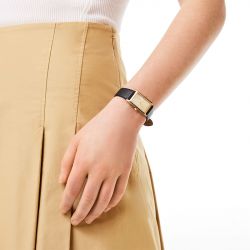 Montre femme lacoste catherine or cuir noir - analogiques - edora - 1