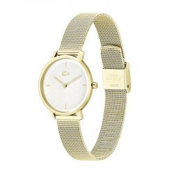 Montre femme lacoste suzanne blanc acier doré - analogiques - edora - 1