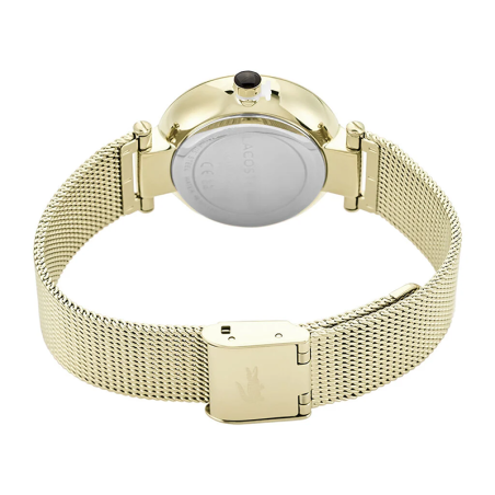 Montre femme lacoste orba noir acier doré – analogiques