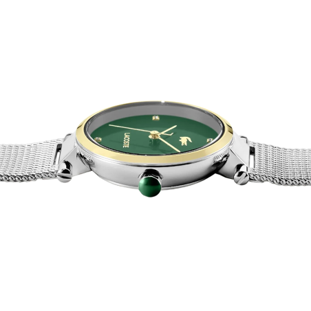 Montre femme lacoste orba vert acier argenté – analogiques