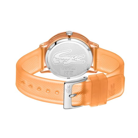 Montre femme lacoste 12.12 orange silicone orange – analogiques