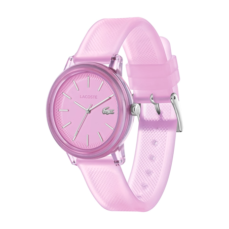 Montre femme lacoste 12.12 rose silicone rose – analogiques