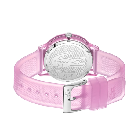 Montre femme lacoste 12.12 rose silicone rose – analogiques