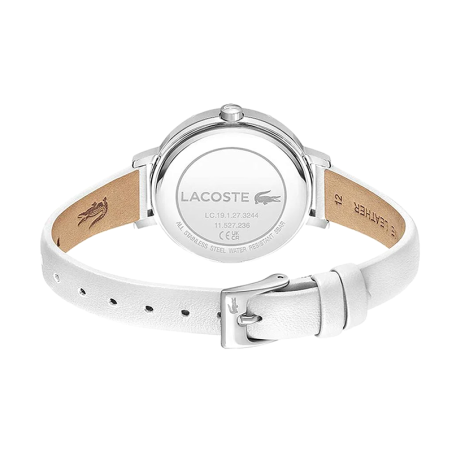 Montre femme lacoste riga blanc cuir blanc – analogiques