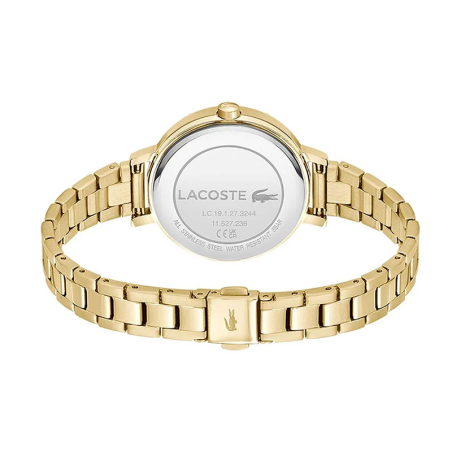 Montre femme lacoste riga vert acier doré – analogiques
