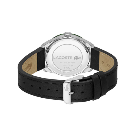Montre homme lacoste everett vert cuir noir – analogiques