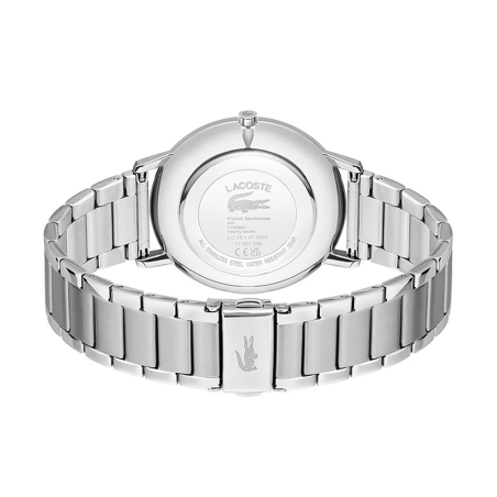 Montre homme lacoste crocorigin bleu acier argenté – analogiques