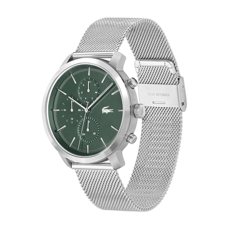Montre chronographe homme lacoste replay vert acier argenté – chronographes
