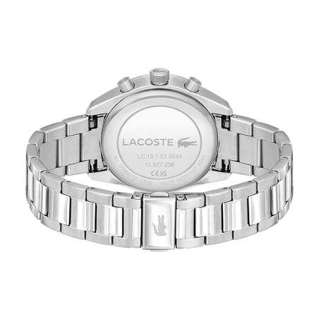 Montre chronographe homme lacoste boston noir acier argenté – chronographes
