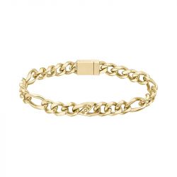 Bracelet homme 17.5cm boss rian acier doré - chaines - edora - 0