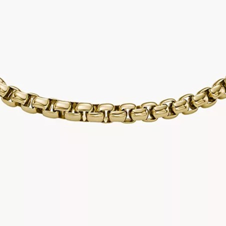 Bracelet chaîne homme 20cm fossil all stacked up acier doré – chaines