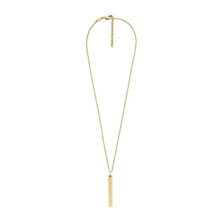 Collier homme 55.9cm fossil harlow linear texture acier doré – tous nos colliers homme