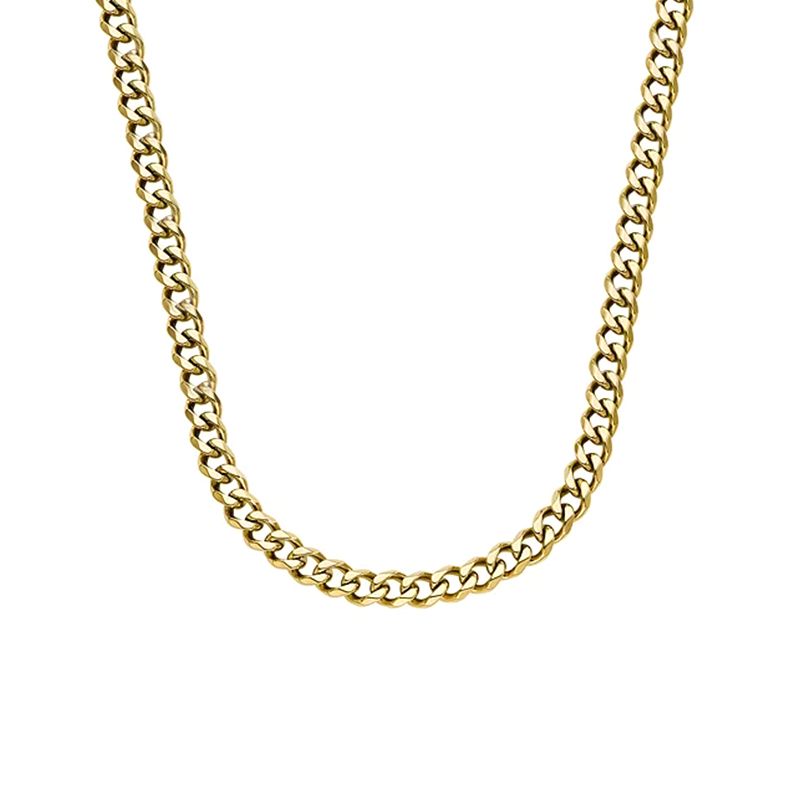 Chaîne homme 48cm fossil bold chains acier doré - chaines - edora Chaîne homme 48cm fossil bold chains acier doré - chaines - edora