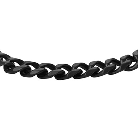 Bracelet chaîne homme 16.5cm fossil bold chains acier noir – chaines