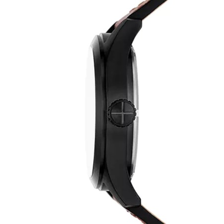 Montre solaire homme fossil defender cuir brun – analogiques