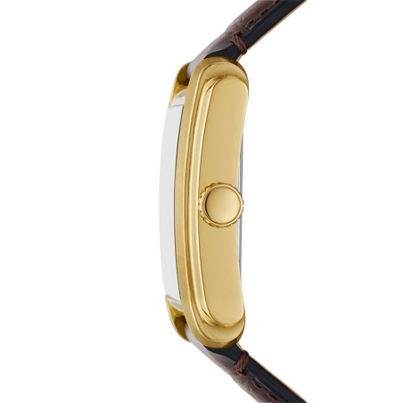 Montre homme fossil carraway argent cuir brun – analogiques