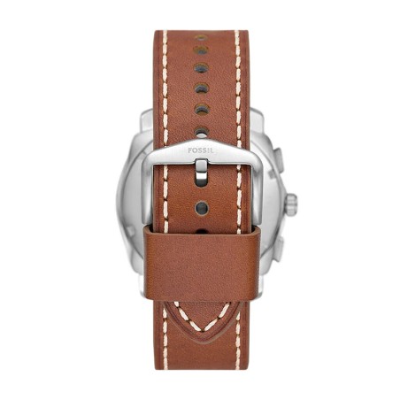Montre chronographe homme fossil machine bleu cuir brun – chronographes