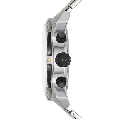 Montre chronographe homme diesel spiked noir acier bicolore   – chronographes